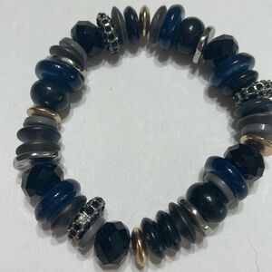 Navy Gold Silver Chicos bracelet